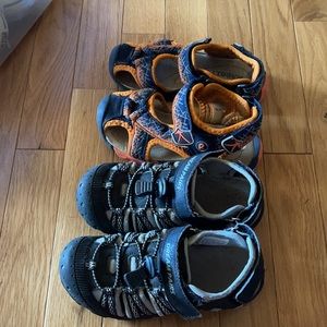 Two pairs of size 11 boys sandals.